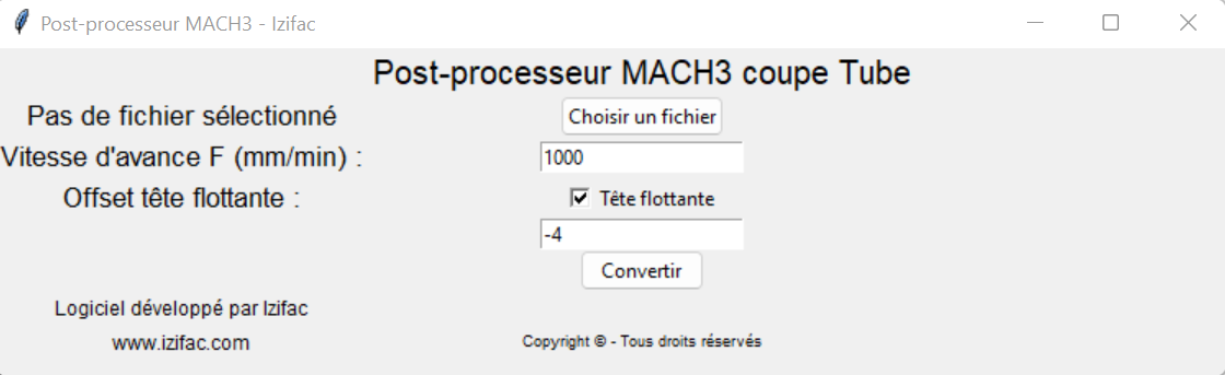 Post-processeur-mach3-coupe-tube-izifac