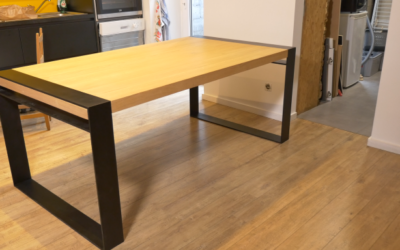 Fabriquer sa table de salle à manger en bois et métal